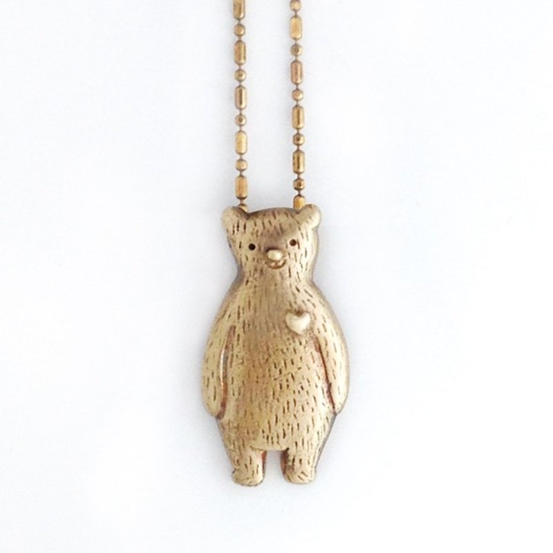 Ohappy Bear Necklace - Necklaces - Other Metals Gold