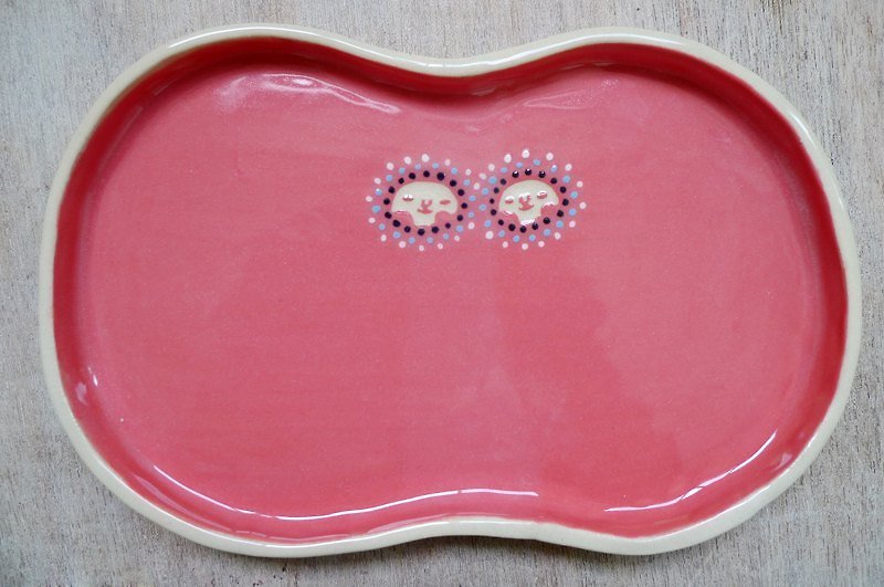 兩人小盤子 - Small Plates & Saucers - Other Materials Red
