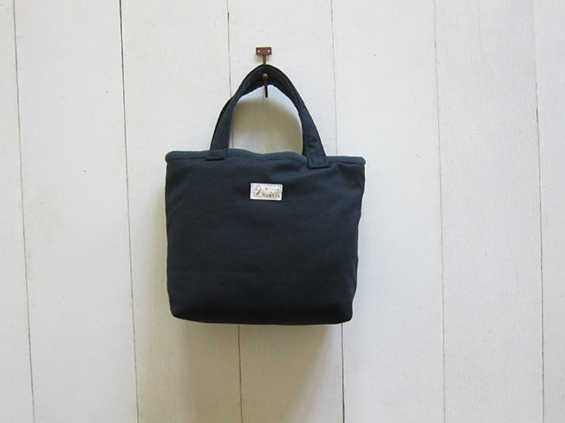 馬卡龍系列 - 小號托特包 / 黑 + 墨綠 - Handbags & Totes - Other Materials Multicolor