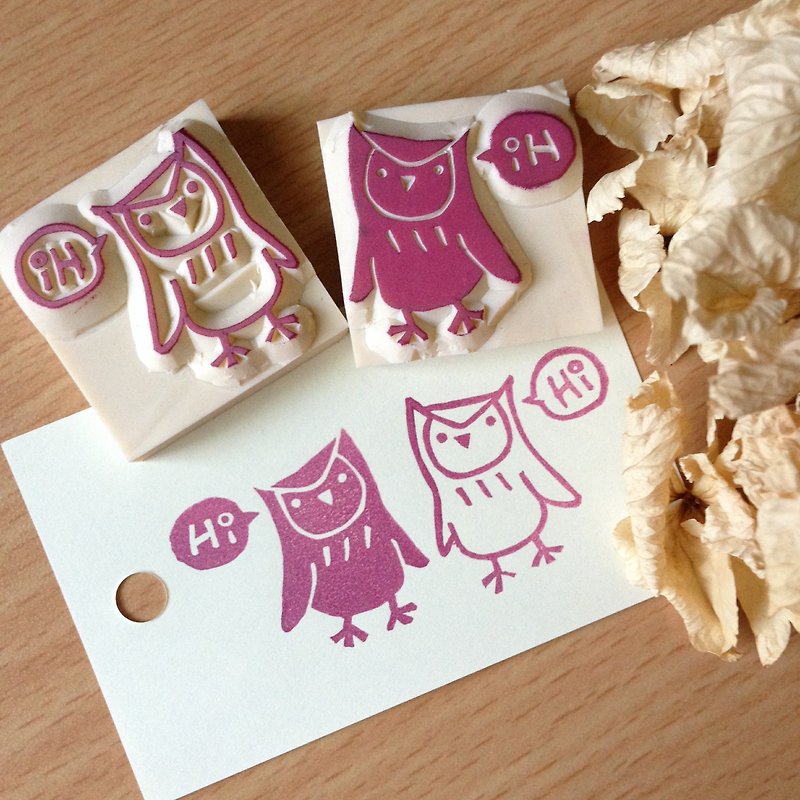 Owl SAY Hi! Pair of chapters - Other - Other Materials Purple