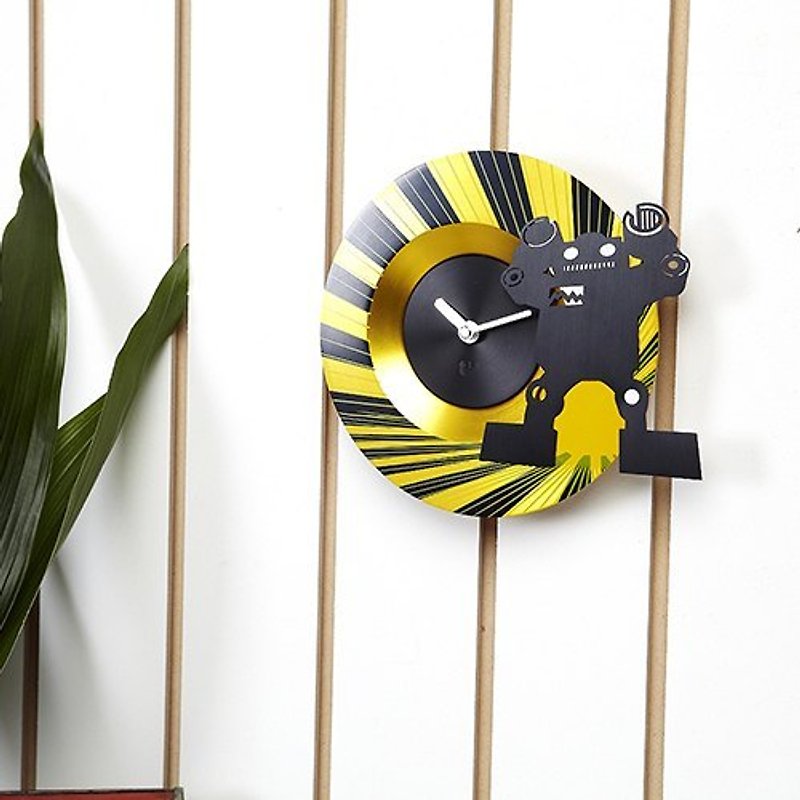 Swap Robot Timepiece Series Yellow Clock Face I Fashion Clock - นาฬิกา - โลหะ สีดำ