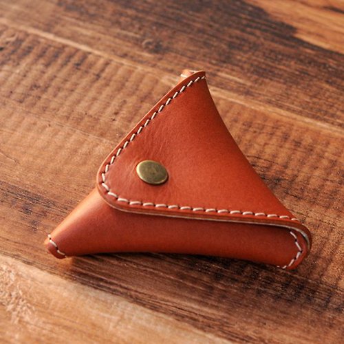 DOZI 豆子皮革手作 手工皮件 | 客製化禮物 | 植鞣革-三角形零錢包