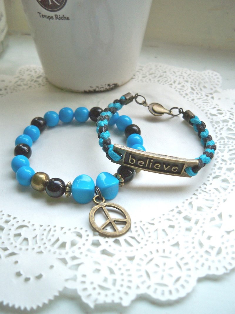Customer order goods - believe bracelet - single braid subsection (optional color) - Bracelets - Other Materials 
