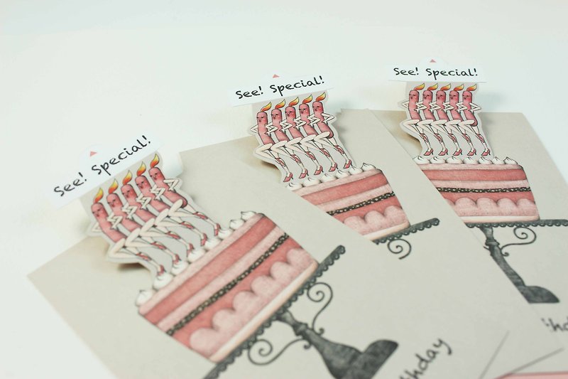 [Miss Candle Thigh Dance] La Laka - Cards & Postcards - Paper Pink
