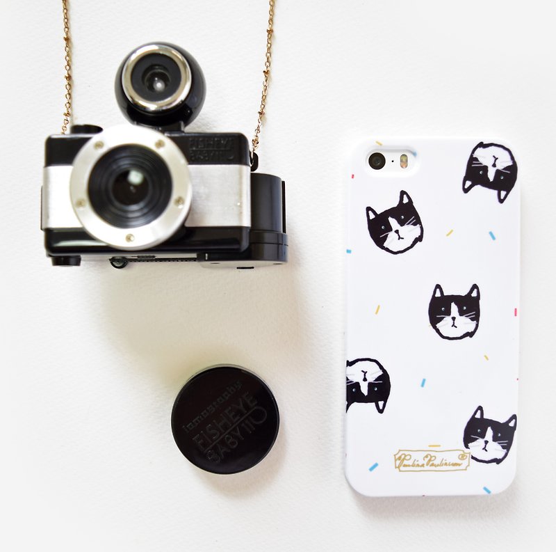 馬恩島貓  iPhone LG手機殼 客製型號 刻字 Samsung HTC保護套 貓手機殼 可愛動物 插畫 質感 生日禮物 交換禮物 聖誕禮物 OPPO空壓殼 - 手機殼/手機套 - 塑膠 白色