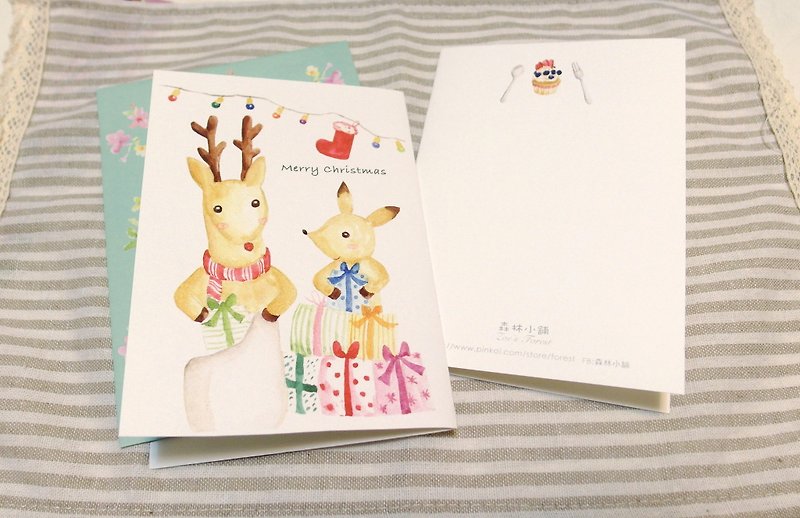 Zoe's forest elk and deer Christmas (handmade limited edition) - Cards & Postcards - Paper 