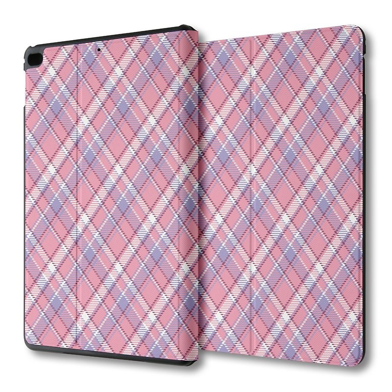 AppleWork iPad miniマルチアングルフリップレザーケースピンクチェックPSIBM-004P - タブレット・PCケース - 合皮 ピンク