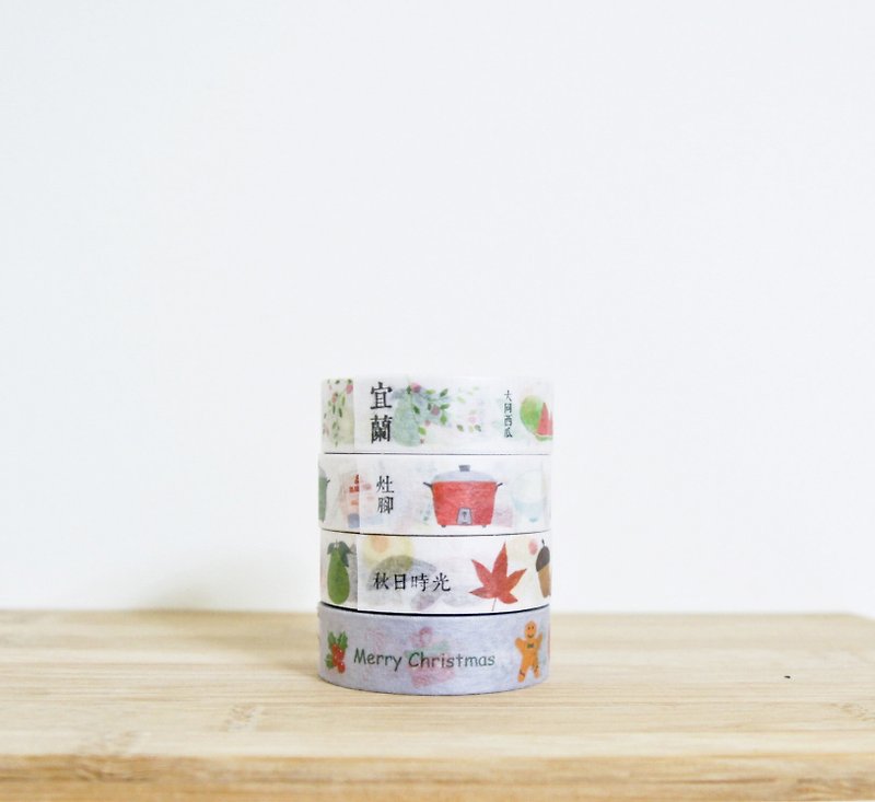 Jiang design. Paper tape four groups (stock) - Washi Tape - Paper White