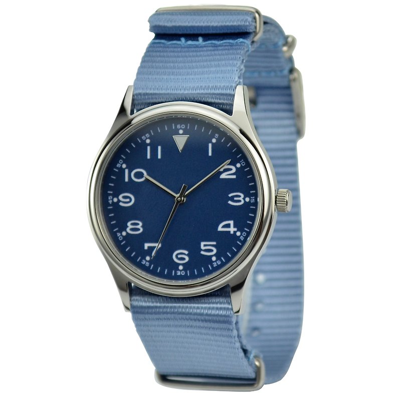 Casual watch with nylon strap - นาฬิกาผู้หญิง - โลหะ สีน้ำเงิน