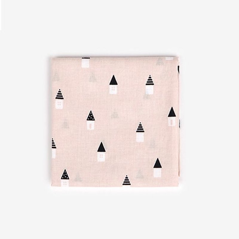 Dailylike - Nordic windy handkerchief scarf - 14 dream house, E2D20530 - Other - Cotton & Hemp Pink