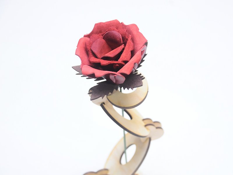 # Handmade leather Rose [a] leather roses never fade! Comes with wooden pergolas permanent preservation - | Free lettering | Taiwan and Hong Kong Free transport ~