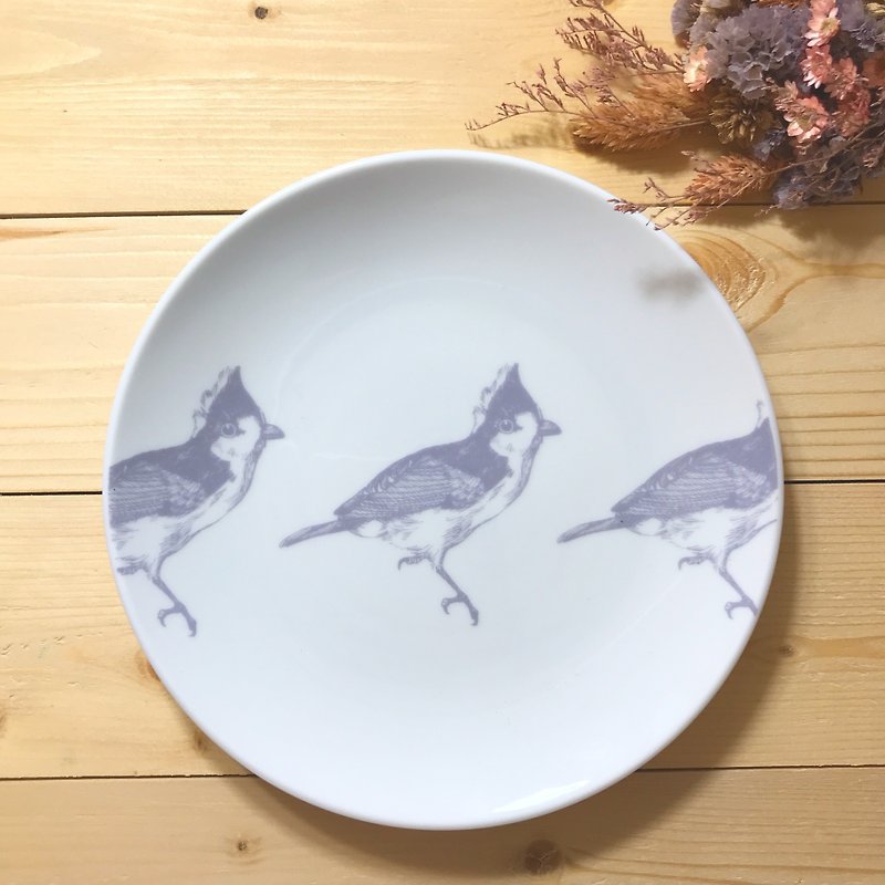 Taiwan Yellow Tit: Taiwan's endemic bird and forest beauty series 6" dinner plate/disc - Small Plates & Saucers - Porcelain White
