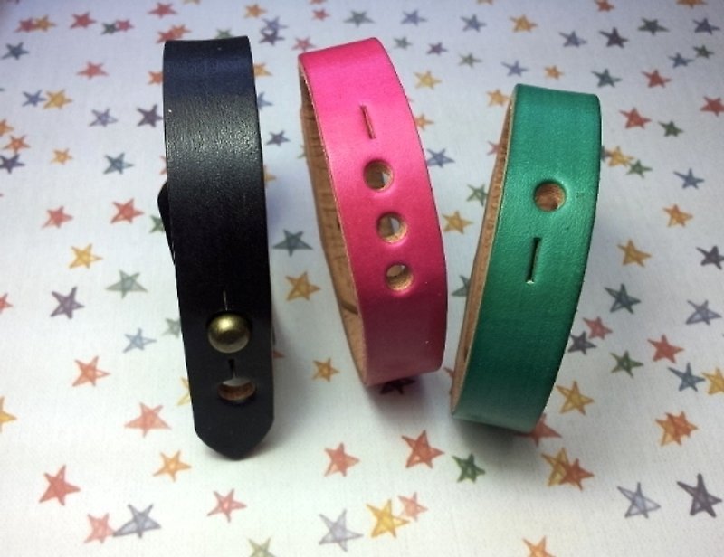 [Morse code] Leather bracelet - สร้อยข้อมือ - หนังแท้ 