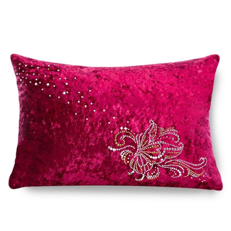 【GFSD】Rhinestone Boutique-Romantic Series Pillow-Butterfly Shadow Dance - Pillows & Cushions - Other Materials Red