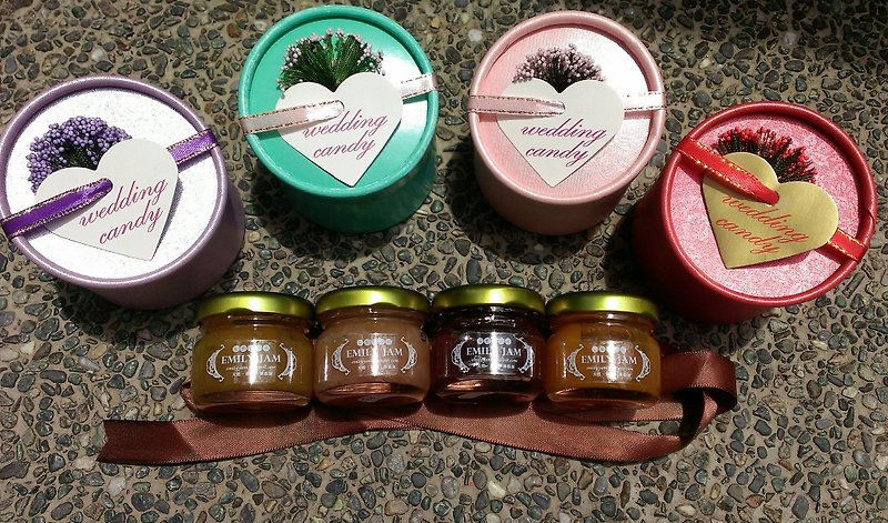 Emily Handmade Jam-Wedding Small European Rose Round Jam Box (Including Jam, Packaging) - Jams & Spreads - Fresh Ingredients 