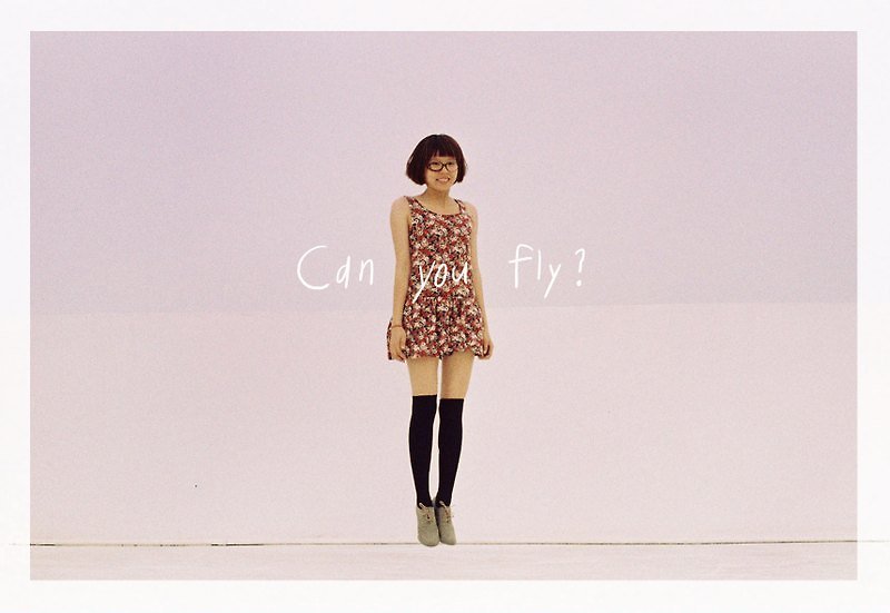 Can you fly? /Magai's postcard - 心意卡/卡片 - 紙 粉紅色