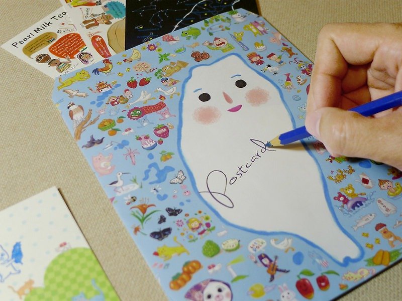 Girls Taiwan Envelope / Wrapping Paper Bag (12 Packs) - Envelopes & Letter Paper - Paper Blue