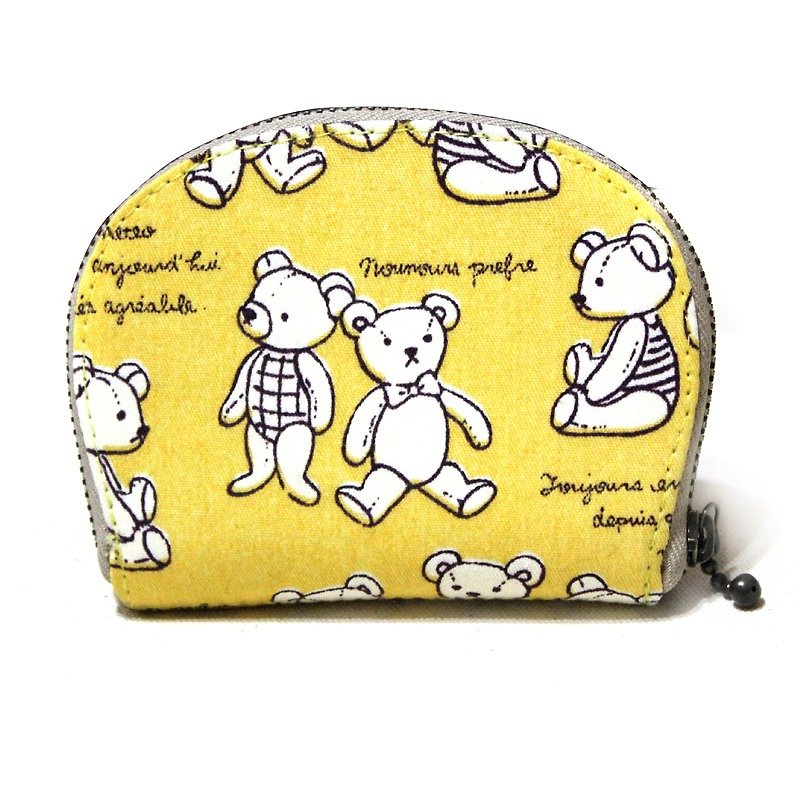 Spot [Bear] Macaron lightweight purse / gift / yellow - กระเป๋าใส่เหรียญ - วัสดุอื่นๆ สีเหลือง