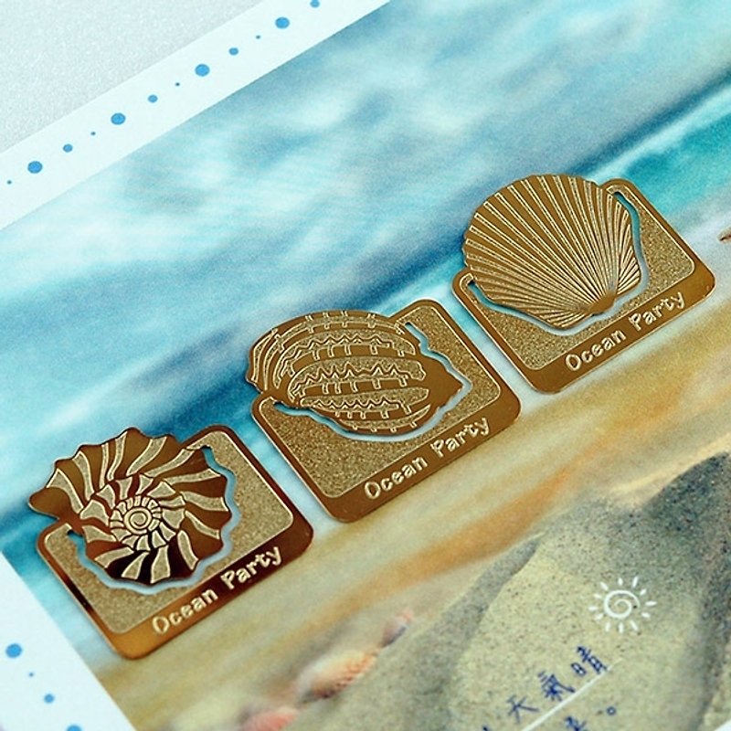 海洋派對書籤-A - 心意卡/卡片 - 其他金屬 金色