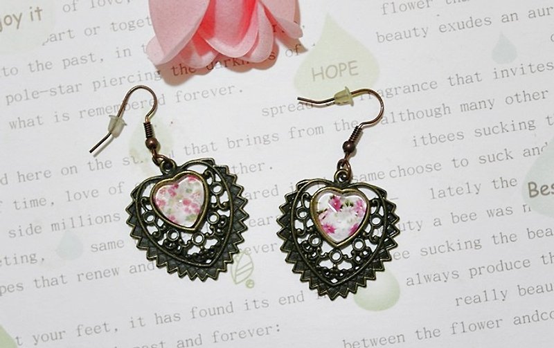 Alloy*European Flower Heart*_Hook Earrings - Earrings & Clip-ons - Other Metals Multicolor
