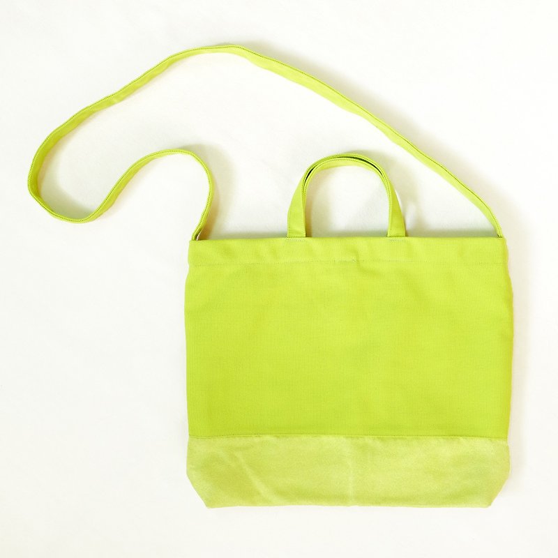 辣妹外袋 / 黃綠色哇沙米 / 麂皮限量款 / - 側背包/斜背包 - 其他材質 綠色
