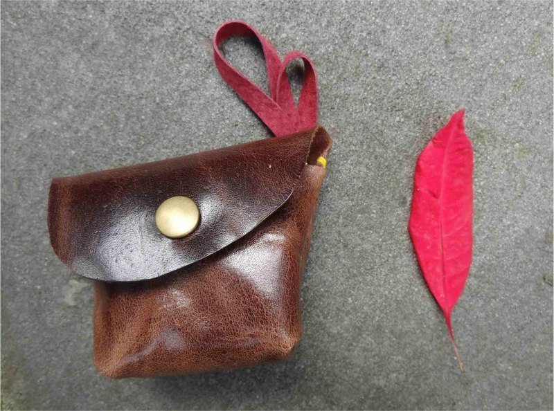 祕密零錢包 - Coin Purses - Genuine Leather Khaki