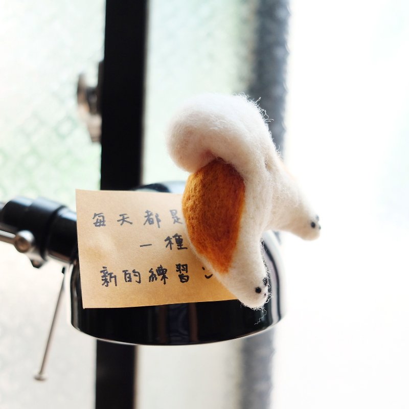 Wool Felt Shiba Inu Butt-Large Style - Magnets - Wool 
