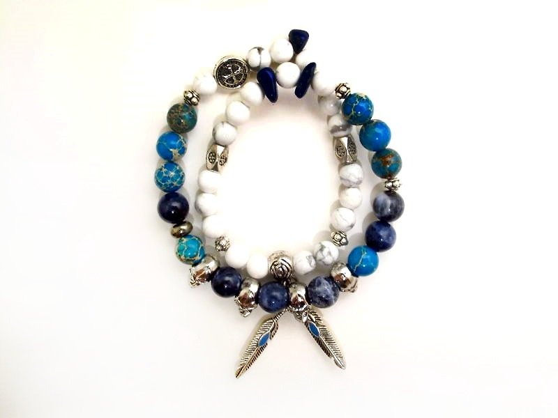 Antiques single product _Owen - Bracelets - Other Materials Blue