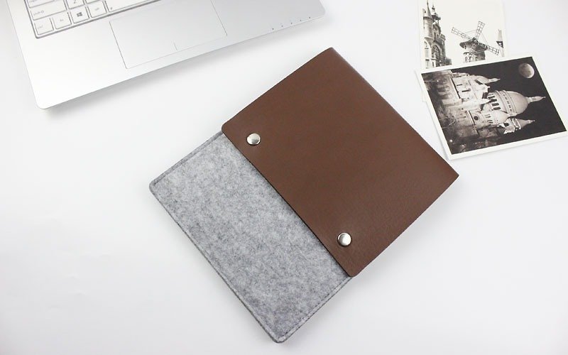 Original handmade felt pen electric bag computer bag iPad mini 2019 iPad Air 2019 - Tablet & Laptop Cases - Other Materials Gray