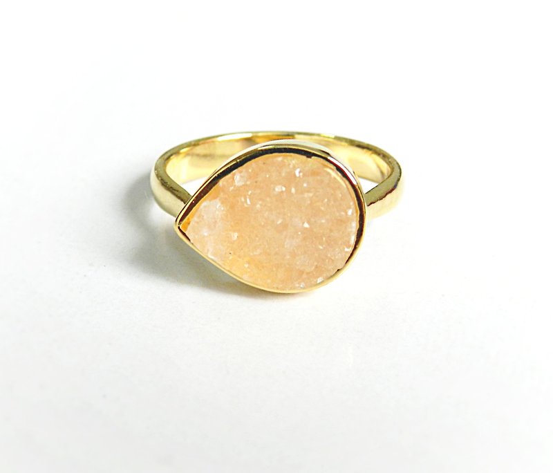 [Minimaliste] pink quartz drop cluster ring - General Rings - Gemstone Pink