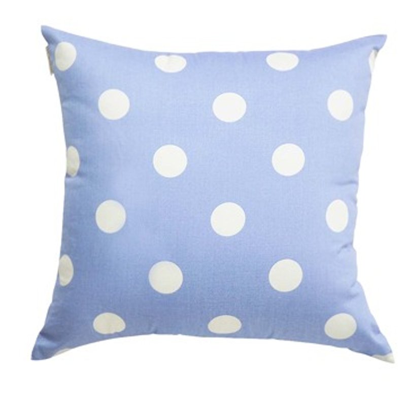 Large dot Macaron pillow (blue) - หมอน - วัสดุอื่นๆ สีน้ำเงิน