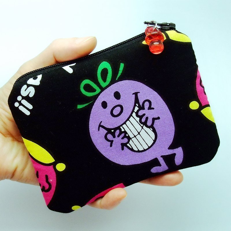 Zipper pouch / coin purse (padded) (ZS-46) - Coin Purses - Other Materials Black