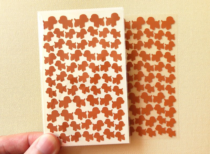 Puppy Stickers - Stickers - Waterproof Material Brown
