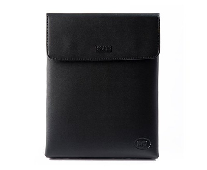 【SOLISxCrazy Horse Paris】9.7 Tablet Sleeve Case│Limited Edition - Tablet & Laptop Cases - Genuine Leather Black