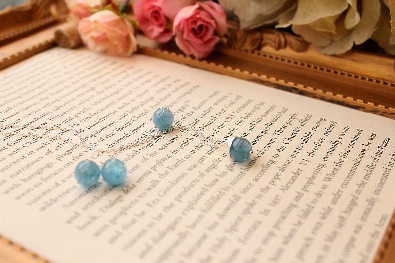 Journal Results (Sea Ice) / Aquamarine, Sterling Silver Necklace - Necklaces - Gemstone Blue