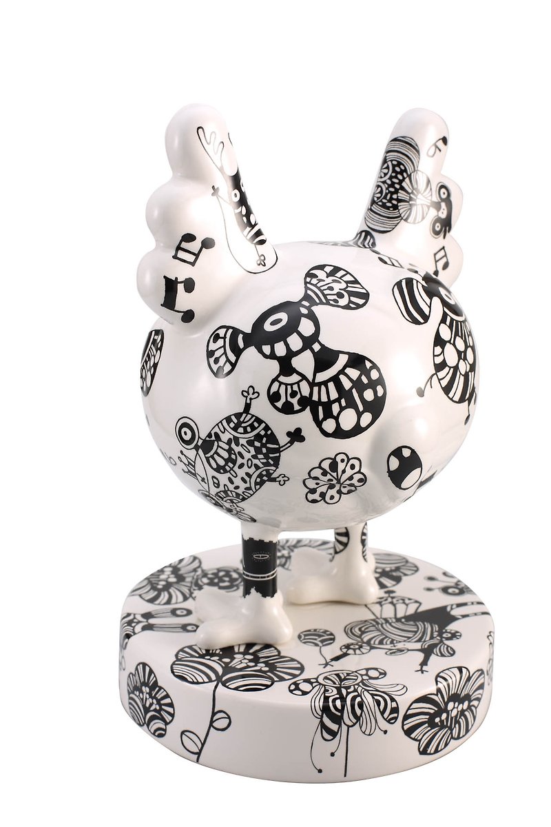 造型陶瓷 | 不睡覺的貓頭鷹 - 花瓶/花器 - 其他材質 白色
