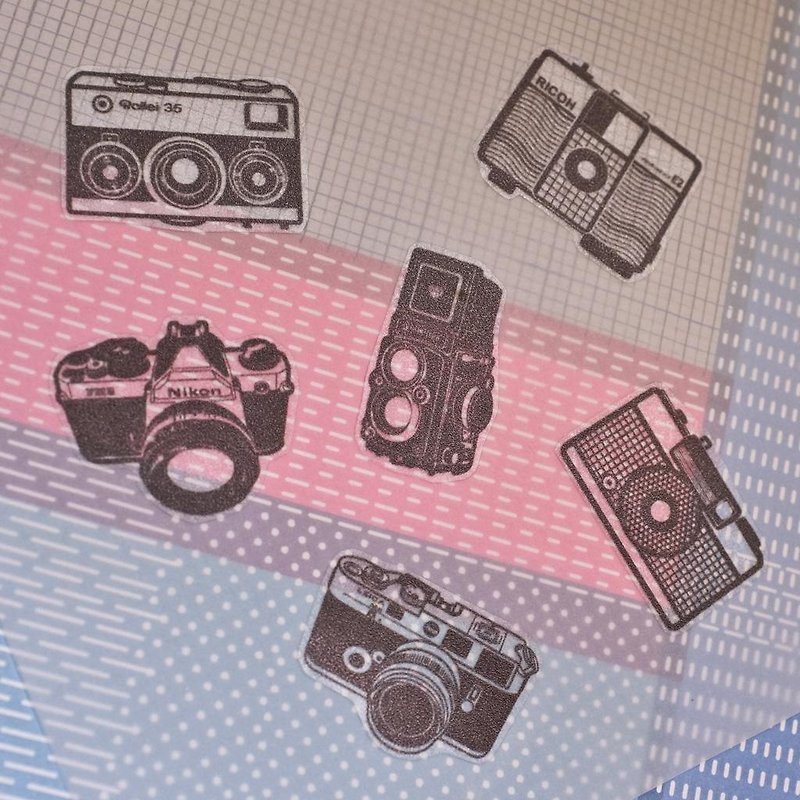 | Stickers | Camera Series 01 - สติกเกอร์ - กระดาษ สีดำ