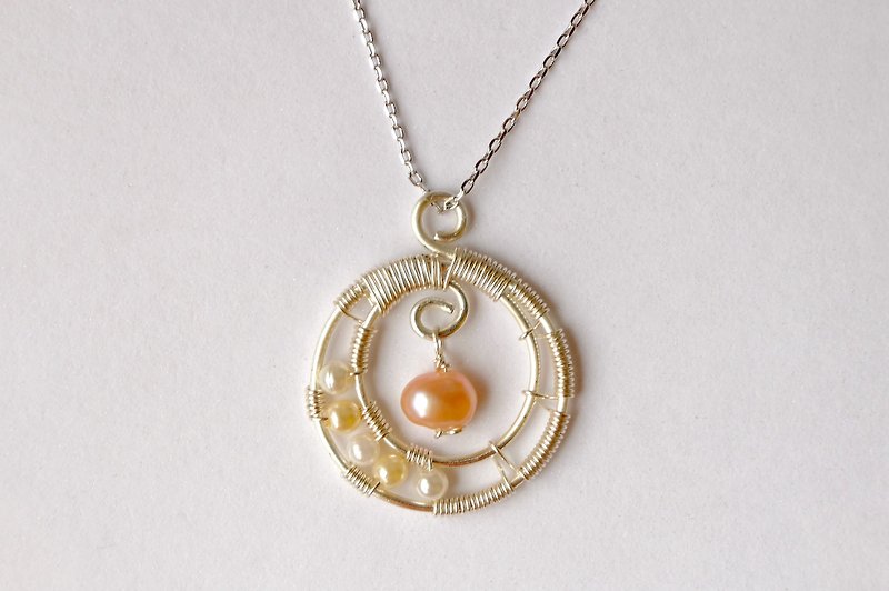 ❖ ❖ moonlight pearl necklace handmade necklace silver drape / Mother's Day gifts - สร้อยคอ - วัสดุอื่นๆ หลากหลายสี
