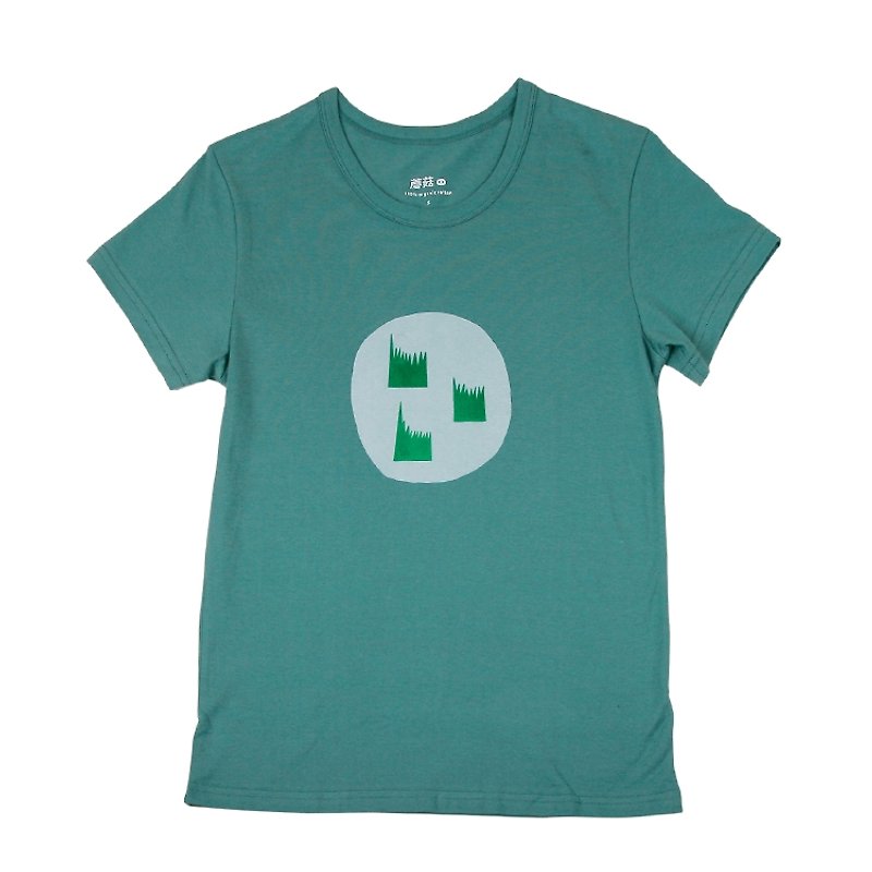蘑菇mogu / T恤 / 小草 / 山綠 - Women's T-Shirts - Cotton & Hemp Green