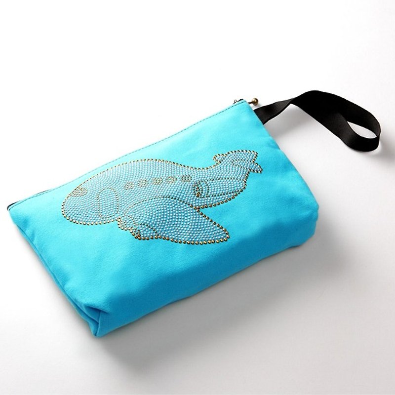 [GFSD] Rhinestone Boutique-Go, Come and Travel-[Choose to Fly] Universal Cosmetic Bag - Toiletry Bags & Pouches - Other Materials Blue