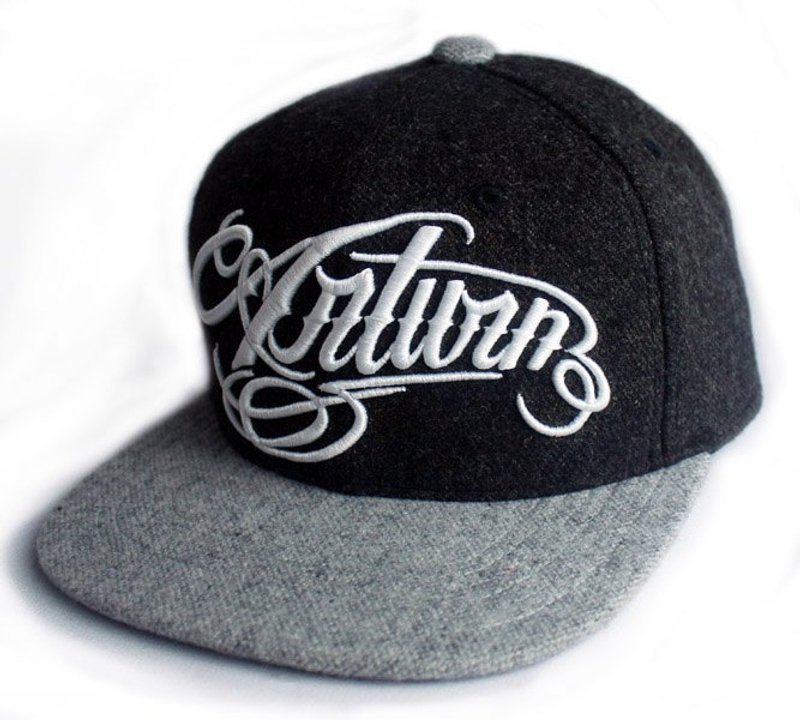 Arturn / Handstyle snapback cap 羊毛棒球帽/深灰色 - 帽子 - 羊毛 灰色