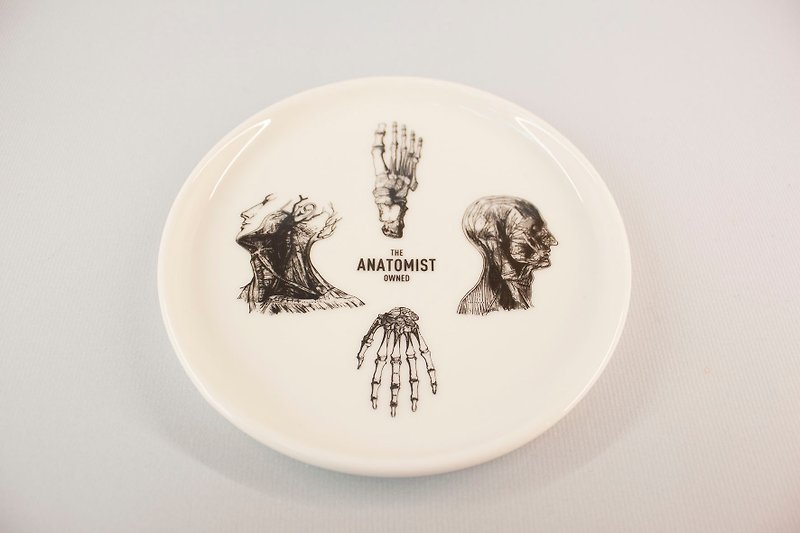 EYE KILN 解剖學家瓷盤 The Anatomist Owned Plate - 碟子/醬料碟 - 其他材質 白色