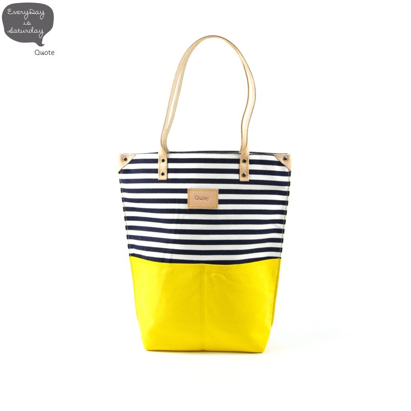 隨意手提包系列 :: I LOVE STRIPES COLLECTION :: 黃 - 側背包/斜背包 - 其他材質 黃色