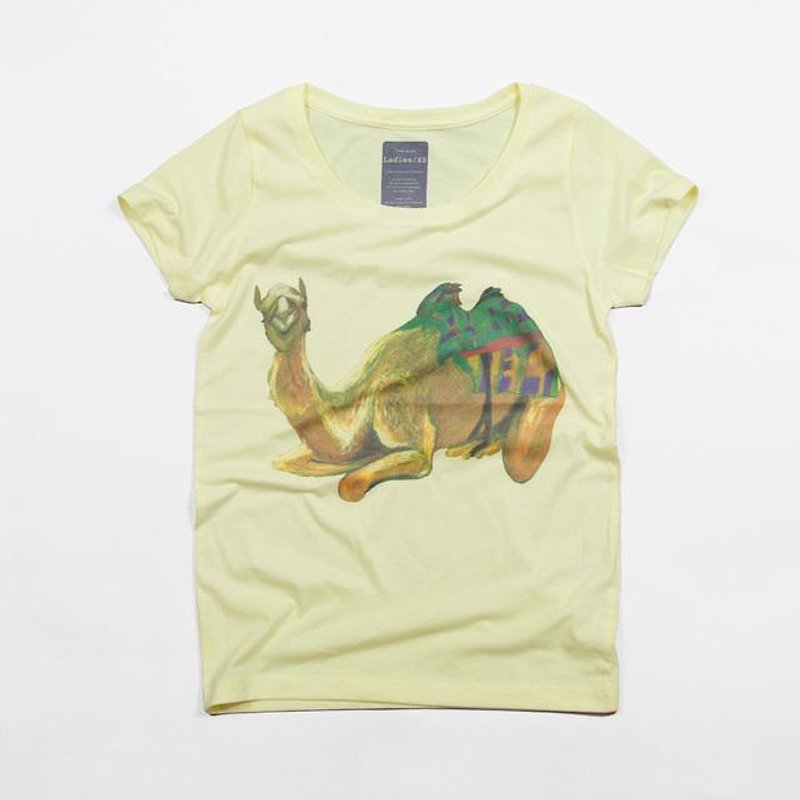 ラクダ動物Ｔシャツ Tcollector - T 恤 - 棉．麻 黃色