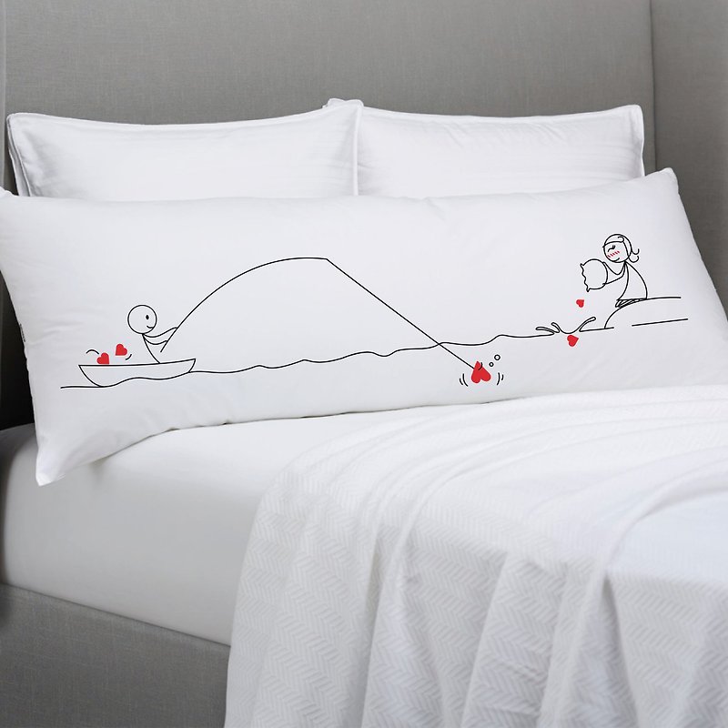 CATCH MY HEART White Body Pillowcase by Human Touch - Pillows & Cushions - Other Materials White