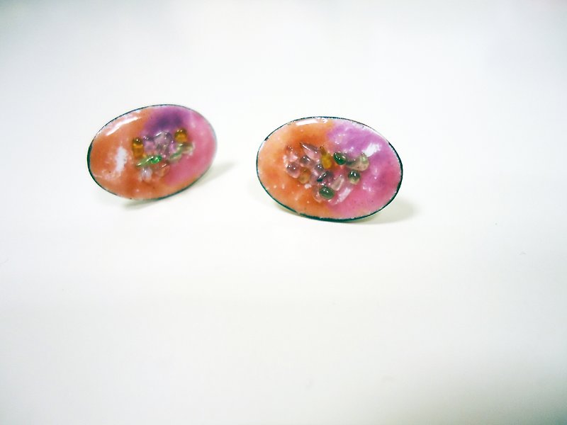 Snow of Spring Enamel Earrings (Pink) - Earrings & Clip-ons - Other Metals Pink