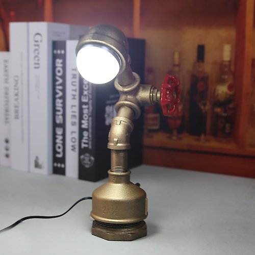 Find Joy 美式復古風LED創意台燈個性書房臥室裝飾水管燈