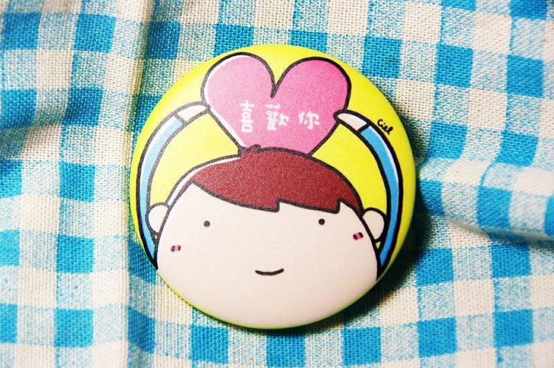 Like you badge/magnet - เข็มกลัด/พิน - โลหะ สึชมพู