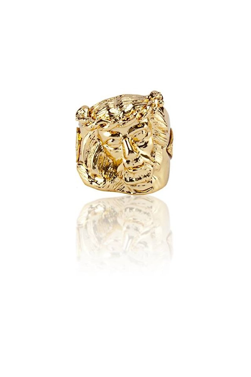 Solo Accessories 18K gold ring jewelry fashion trend thorns Jesus / celebrate the opening of trade deals on a comprehensive free shipping - แหวนทั่วไป - โลหะ สีทอง