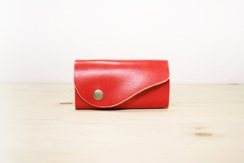 Curved Key Case - Other - Genuine Leather Red